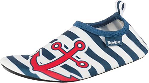Playshoes Barfuß Badeslipper Aqua-Schuhe, Marine Weiß Maritim, 24/25 EU Playshoes Barfuß Badeslipper Aqua-Schuhe, Marine Weiß Maritim, 24/25 EU von Playshoes