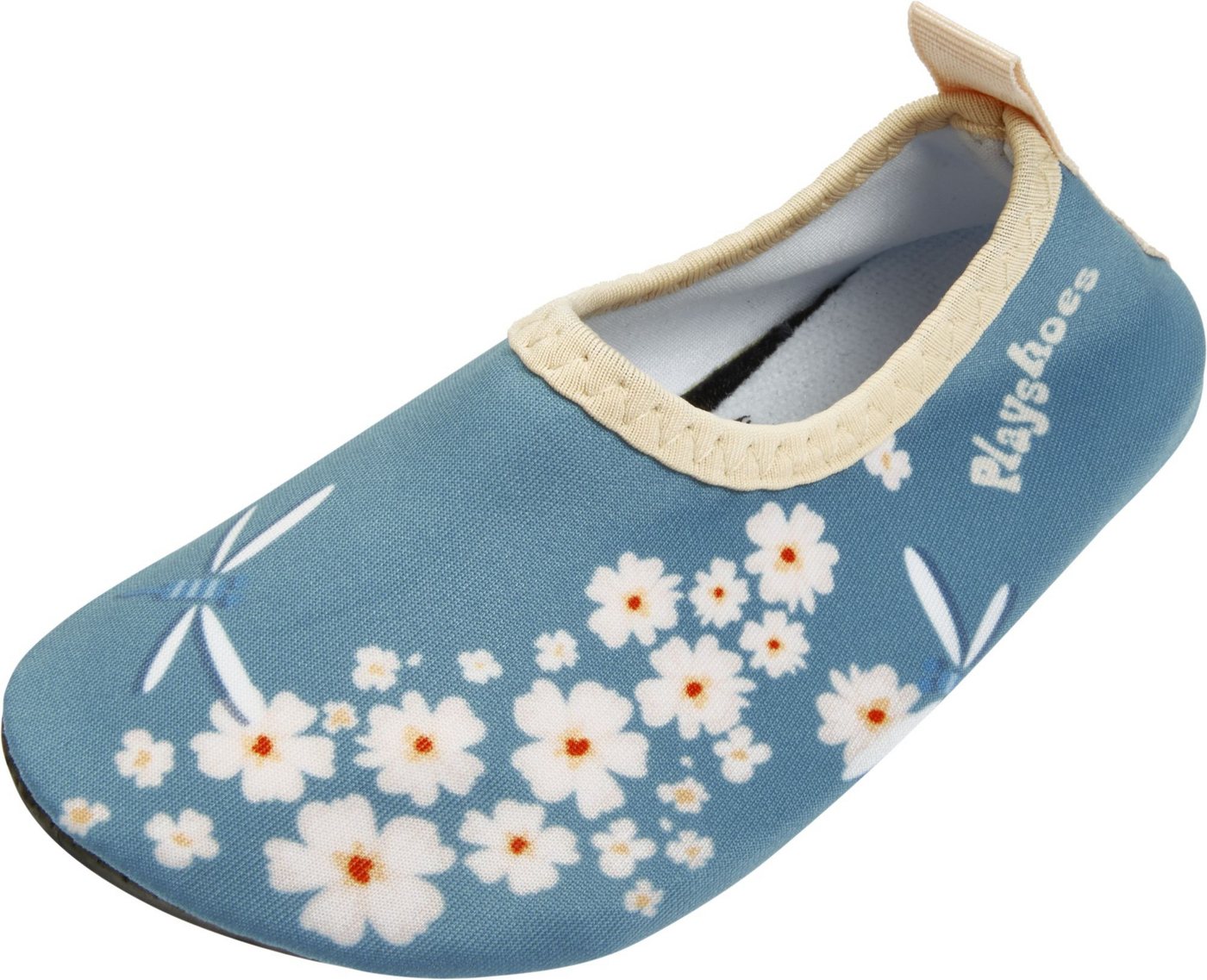 Playshoes Barfußschuh Barfuss-Schuh Blümchen, Farbe: petrol, Größe: 18/19 von Playshoes