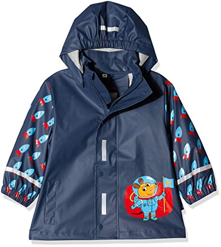 Playshoes Wind- und wasserdicht Regenmantel Regenbekleidung Unisex Kinder,Die Maus Weltraum,128 von Playshoes