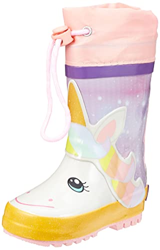 Playshoes Unisex Kinder Gummistiefel Zugband Regenstiefel, Einhorn, 27 EU von Playshoes