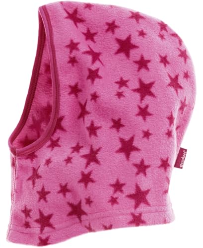 Playshoes Unisex Kinder Fleece-Schlupfmütze Winter-Mütze, pink Sterne, one size von Playshoes
