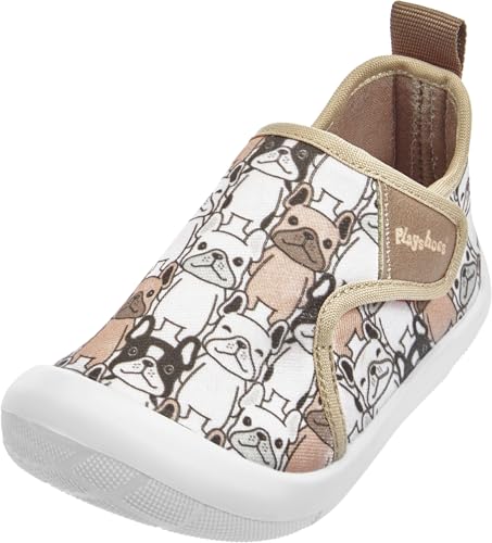 Playshoes Freizeitschuh Hunde Allover Unisex Kinder Sneaker, Braun Allover Hunde, 25 EU von Playshoes