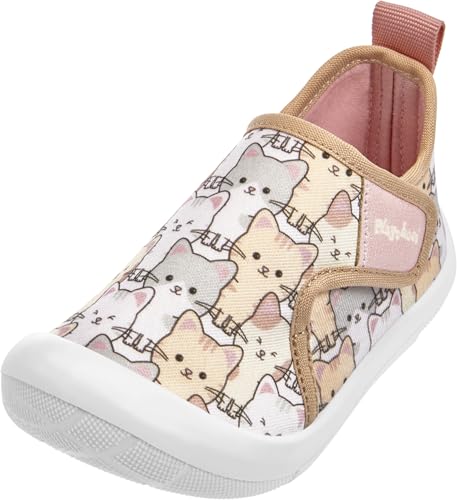 Playshoes Freizeitschuh Katze Allover Unisex Kinder Sneaker, Rosa Allover Katzen, 21 EU von Playshoes