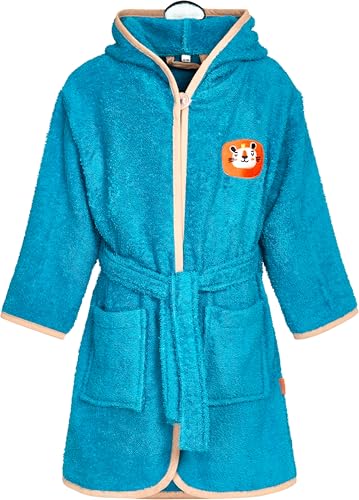 Playshoes Unisex Kinder Morgenmantel Bademantel, Grün, 98-104 von Playshoes