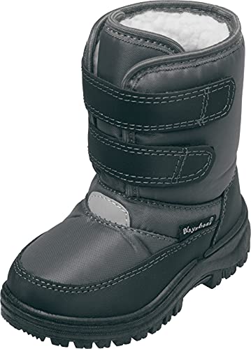 Playshoes Kinder Winter-Stiefel, warme gefütterte Schneestiefel mit Klettverschluss von Playshoes