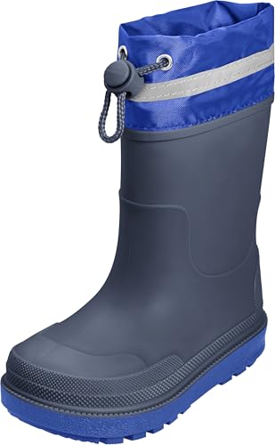 Playshoes Regenstiefel Gefüttert Unisex Kinder Gummistiefel, Marine Gefüttert, 32 EU von Playshoes