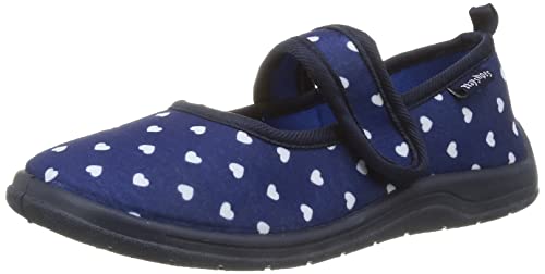 Playshoes Herzchen Niedrige Hausschuhe, Blau (Marine 11), 26/27 EU von Playshoes