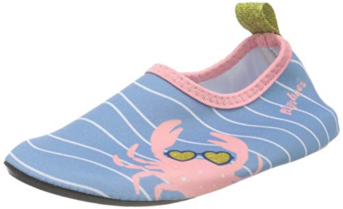 Playshoes Unisex Kinder Barfuß-Schuhe, Blau Pink Krebs, 20/21 EU von Playshoes