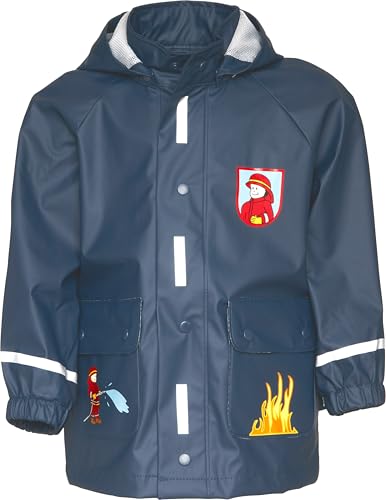 Playshoes Regenjacke Unisex Kinder Wind- und wasserdicht Regenmantel Regenbekleidung, Feuerwehr, 92 von Playshoes