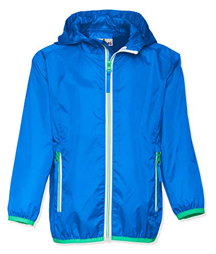 Playshoes Unisex Kinder Faltbare Funktions-Jacke Regenjacke 408700, 7 - Blau, 98 von Playshoes