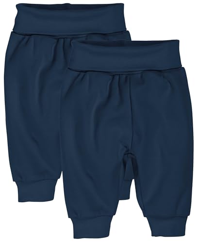 Playshoes Jungen Sweat-Hose Jogginghose, Marine, 80 (2er Pack) von Playshoes