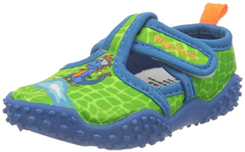 Playshoes Unisex Kinder Aquaschuhe Laufschuh, Blau Grün Dino, 30/31 EU von Playshoes