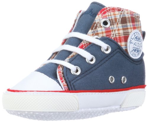 Playshoes Jungen Unisex Kinder Canvas Babyschuhe Krabbelschuhe, Jeansblau, 16 EU von Playshoes