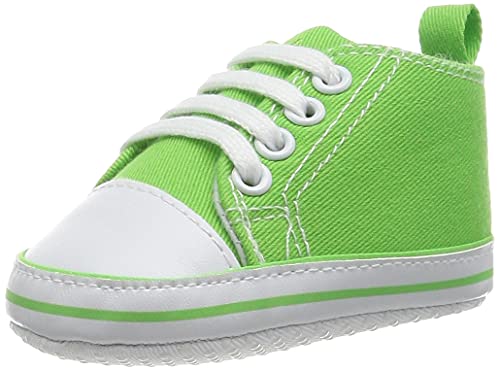 Playshoes Jungen Unisex Kinder Canvas-turnschuh Sneaker, grün, 16 EU von Playshoes