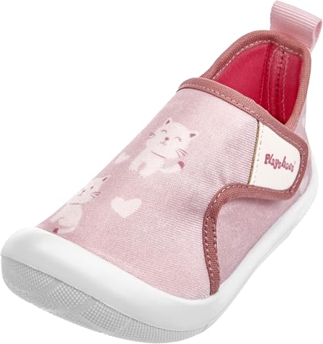 Playshoes Freizeitschuh Katze Unisex Kinder Sneaker, Rosa Katze, 20 EU von Playshoes