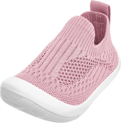Playshoes Freizeitschuh Strick Unisex Kinder Sneaker, Rosa Strick, 24 EU von Playshoes