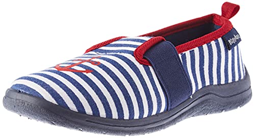 Playshoes MARITIM, Unisex-Kinder Niedrige Hausschuhe, Blau (Marine/Weiß 171), 26/27 EU (9 Child UK) von Playshoes