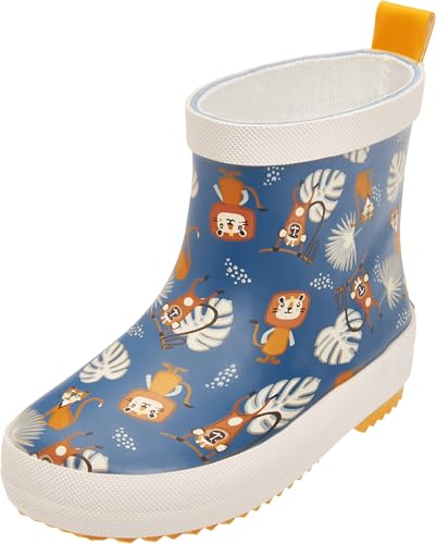 Playshoes Gummistiefel Halbschaft Dschungel Unisex Kinder Gummistiefel, Petrol Dschungel, 24 EU von Playshoes
