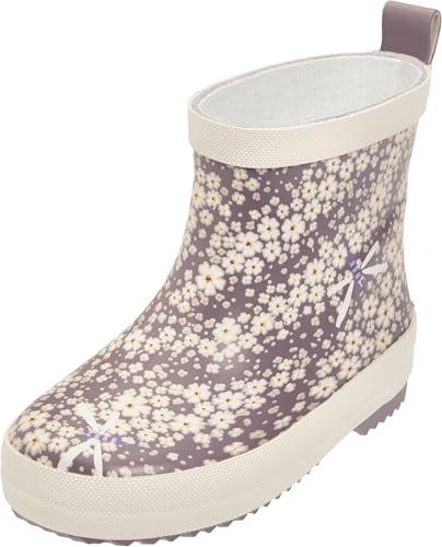 Playshoes Gummistiefel Halbschaft Blumen Unisex Kinder Gummistiefel, Violett Blumen, 18 EU von Playshoes