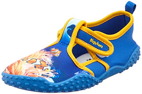 Playshoes Jungen Unisex Kinder UV-Schutz Badeschuhe Unterwasserwelt Aqua Schuhe, Blau (Blau 7), 20/21 EU von Playshoes