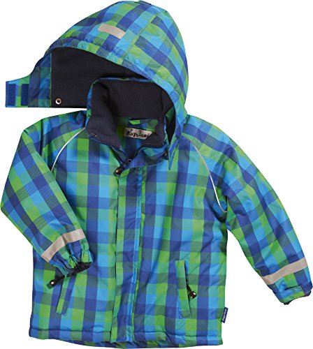 Playshoes Jungen Warme Winterjacke, Schneejacke, Skijacke Karo Jacke, Blau (original 900), (Herstellergröße: 80) von Playshoes