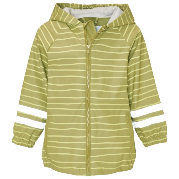 Playshoes - Kid's Regen-Mantel Wellen - Regenjacke Gr 104;86;92;98 beige/oliv von Playshoes