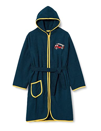 Playshoes Unisex Kinder Frottee-bademantel Morgenmantel, Feuerwehr, 122-128 EU von Playshoes