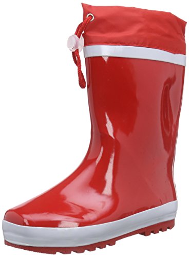 Playshoes Unisex Kinder Gummistiefel Basic Warmfutter, Rot, 34/35 EU von Playshoes