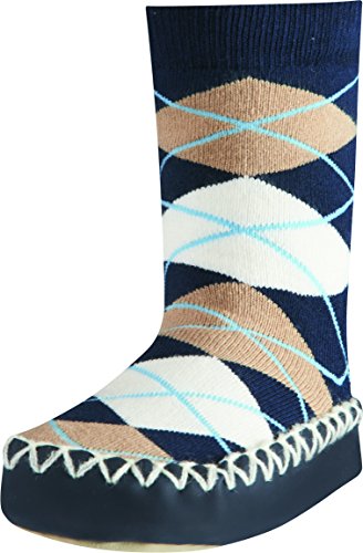 Playshoes Unisex Kinder Anti-Slip Cotton Socks Stripes Kniestrümpfe, Marine, 19/22 EU von Playshoes