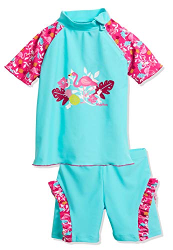Playshoes zweiteilig Schwimmshirt Badeshorts Badebekleidung Unisex Kinder,Flamingo,110-116 von Playshoes