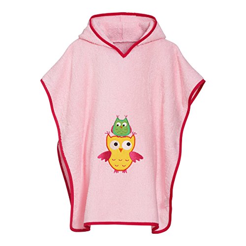 Playshoes Unisex Kinder Frottee-poncho Bademantel Handtuch, Eule, L Ab Ca. 4 Jahre EU von Playshoes