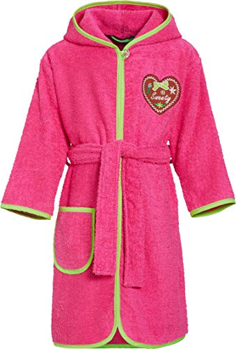 Playshoes Mädchen Frottee Sweety Bademantel, Rosa (Pink 18), 86 von Playshoes