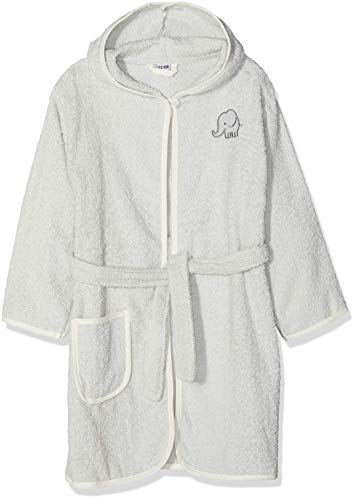 Playshoes Unisex Kinder Frottee-Bademantel Elefant 349915, 33 - Grau, 74-80 von Playshoes