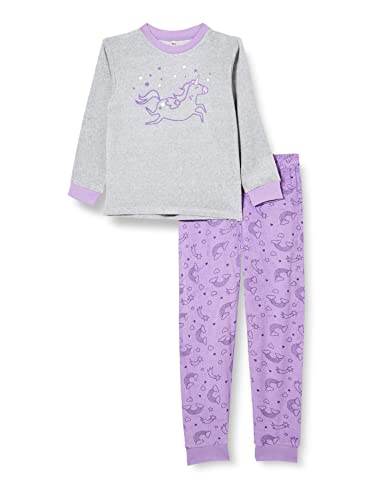 Playshoes Apparel Frottee Schlafanzug Zweiteilig Pyjama Set, violett, 140 von Playshoes