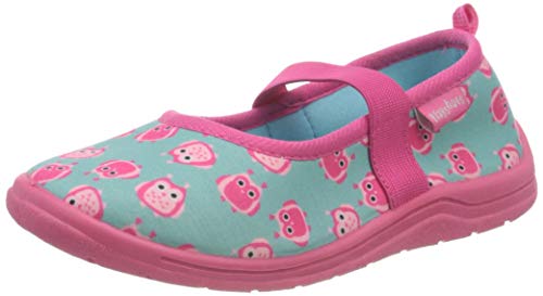 Playshoes Mädchen Eulen 201811 Hausschuh, Türkis 15, 32/33 von Playshoes