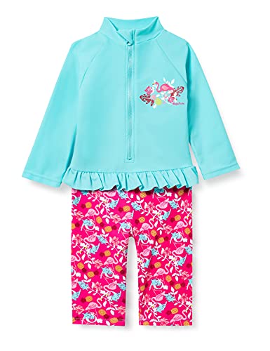 Playshoes UV-Schutz Einteiler Unisex Kinder Badeanzug Schwimmanzug Badebekleidung, Flamingo Langarm, 98/104 von Playshoes