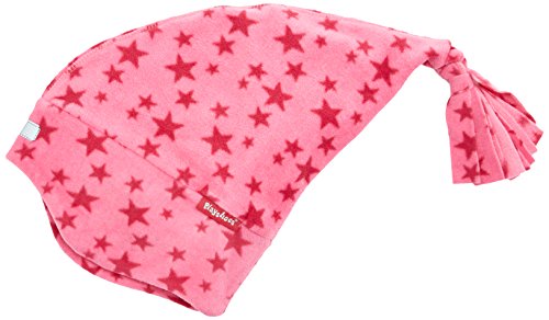 Playshoes Unisex Kinder Fleece-Mütze Wintermütze, Zipfelmütze pink Sterne, 53cm von Playshoes