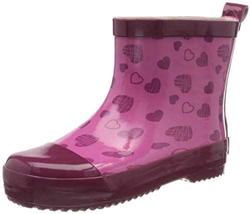 Playshoes Unisex Kinder Gummistiefel Halbschaft Regenstiefel, Herzchen, 26 EU von Playshoes