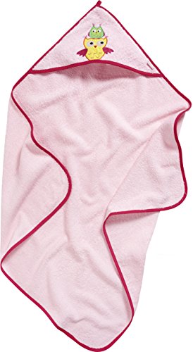 Playshoes Mädchen Playshoes Baby Frottee Kapuzentuch Eule 340039, 14 - Rosa, 100x100cm von Playshoes