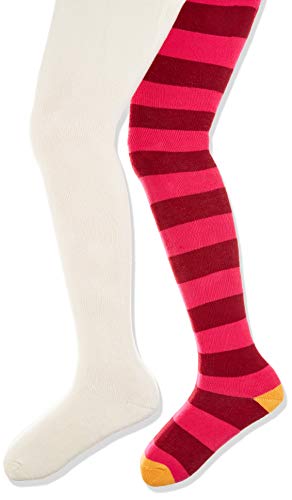 Playshoes Mädchen warme Thermo Block-Ringel Strumpfhose, Beige (Original 900), (Herstellergröße: 122/128) (2er Pack) von Playshoes