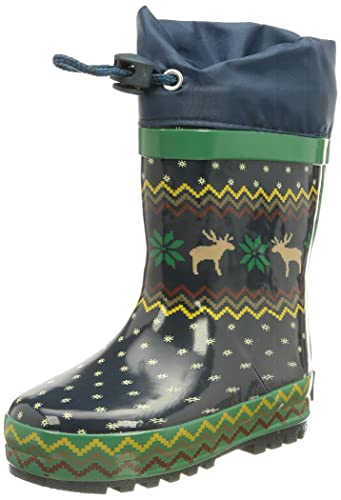 Playshoes Gummistiefel gefüttert Regenstiefel, Marine Norweger, 27 EU von Playshoes