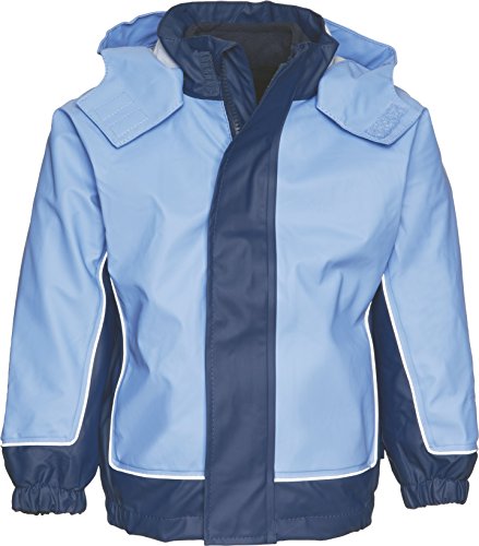 Playshoes Unisex Kinder Regenjacke 3 in 1 408621, 639 - Marine/Hellblau, 128 von Playshoes