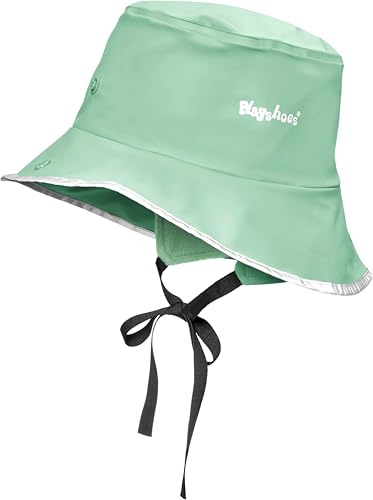 Playshoes Südwester Fleece-Futter Unisex Kinder Regenhut, Grün Fleece, 48-52 von Playshoes