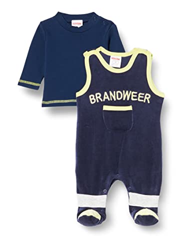 Playshoes Unisex Kinder Set Nicki Feuerwehr Brandweer Zweiteilig Strampler Langarmshirt, 56 von Playshoes