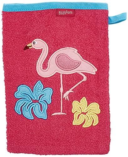 Playshoes Unisex Kinder Frottee-Waschhandschuh Flamingo 340098, 18 - Pink, 15x20 cm von Playshoes