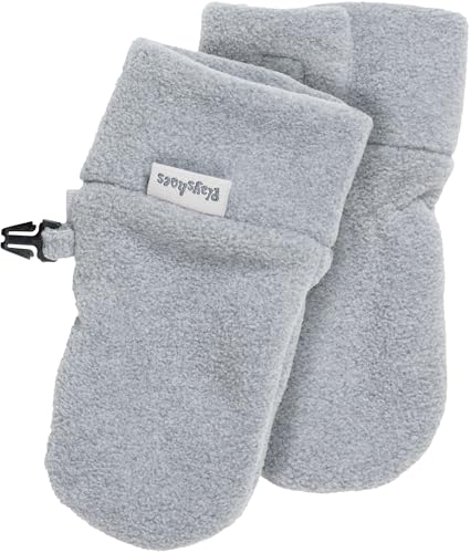 Playshoes Unisex Kinder Fleece-fäustlinge Fleece-Baby-Fäustlinge, Grau, 0-6 Monate von Playshoes