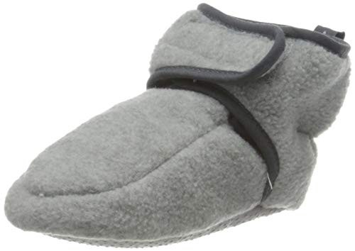 Playshoes Krabbelschuhe für Mädchen und Jungen mit rutschhemmender Noppen-Sohle, Grau, 18/19 EU von Playshoes