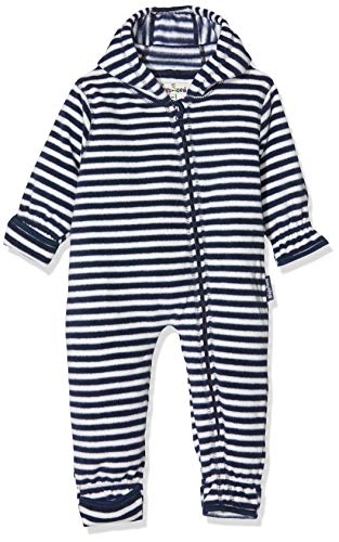 Playshoes Unisex Baby Fleece-Overall Maritim 421009, 171 - Marine/Weiß, 92 von Playshoes