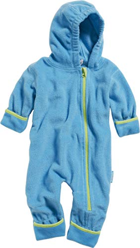 Playshoes Unisex Baby Fleece-Overall farblich abgesetzt 421006, 23 - Aquablau, 80 von Playshoes