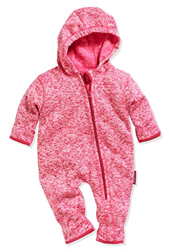 Playshoes Unisex Kinder Fleece-Overall Jumpsuit, pink Strickfleece, 62 von Playshoes